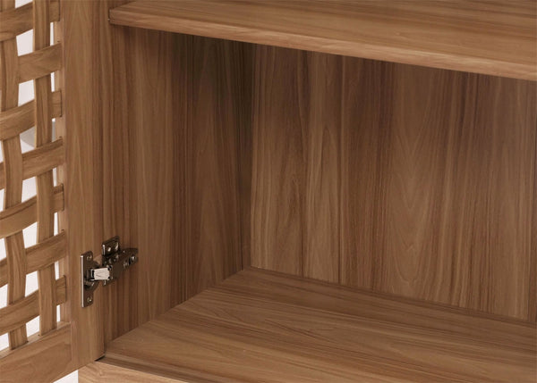 Schrank Wohnzimmerschrank 2 Türen 2 Schubladen 138x80x36cm braun