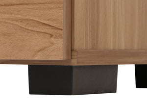 Schrank Wohnzimmerschrank 2 Türen 2 Schubladen 138x80x36cm braun
