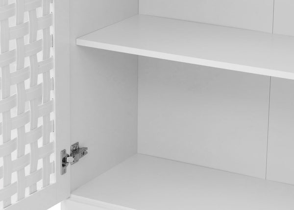 Schrank Wohnzimmerschrank 2 Türen 2 Schubladen 138x80x36cm weiss