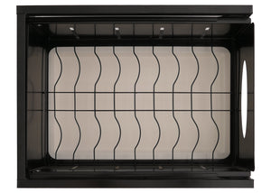 Schrankschublade mit Tablett Küchenauszug Geschirrablage 19x34x42cm schwarz