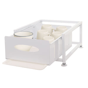 Schrankschublade mit Tablett Küchenauszug Geschirrablage 19x34x42cm weiss