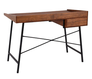 Schreibtisch Bürotisch Computertisch Schublade 3D-Struktur 98x114x60cm braun