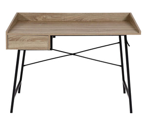 Schreibtisch Bürotisch Computertisch Schublade 3D-Struktur 98x114x60cm Eiche-Optik