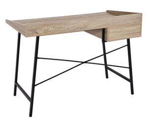 Schreibtisch Bürotisch Computertisch Schublade 3D-Struktur 98x114x60cm Eiche-Optik