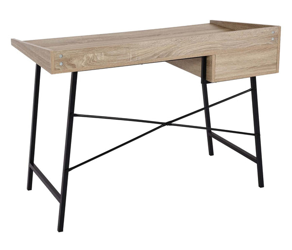 Schreibtisch Bürotisch Computertisch Schublade 3D-Struktur 98x114x60cm Eiche-Optik