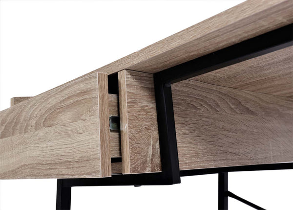 Schreibtisch Bürotisch Computertisch Schublade 3D-Struktur 98x114x60cm Eiche-Optik