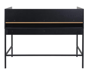 Schreibtisch Bürotisch Computertisch Schublade 120x50cm Holz Metall Eiche-Optik