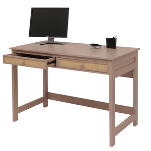 Moderner Schreibtisch Holz helltaupe mit Schublade 78x110x60 cm