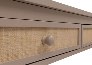 Moderner Schreibtisch Holz helltaupe mit Schublade 78x110x60 cm