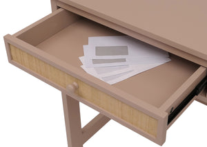 Moderner Schreibtisch Holz helltaupe mit Schublade 78x110x60 cm