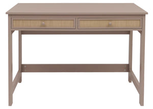 Moderner Schreibtisch Holz helltaupe mit Schublade 78x110x60 cm