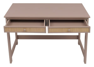 Moderner Schreibtisch Holz helltaupe mit Schublade 78x110x60 cm
