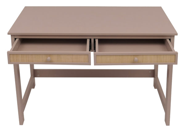 Moderner Schreibtisch Holz helltaupe mit Schublade 78x110x60 cm