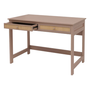 Moderner Schreibtisch Holz helltaupe mit Schublade 78x110x60 cm