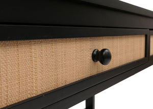 Schreibtisch Holz Schwarz mit Schublade 110x60cm Büro Tisch