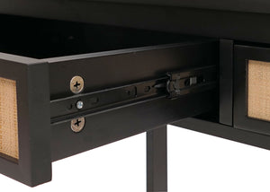 Schreibtisch Holz Schwarz mit Schublade 110x60cm Büro Tisch