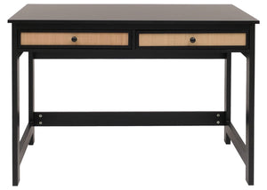 Schreibtisch Holz Schwarz mit Schublade 110x60cm Büro Tisch
