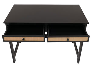 Schreibtisch Holz Schwarz mit Schublade 110x60cm Büro Tisch
