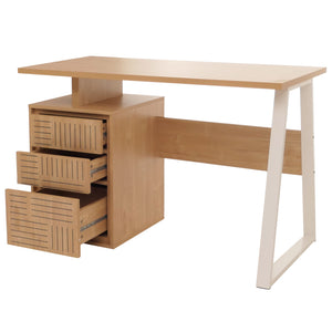 Moderner Schreibtisch aus Holz mit Schublade, 118x58 cm, ulme natur
