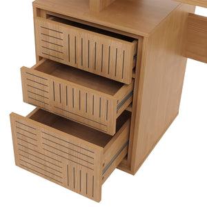 Moderner Schreibtisch aus Holz mit Schublade, 118x58 cm, ulme natur