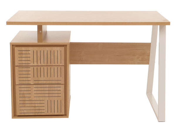 Moderner Schreibtisch aus Holz mit Schublade, 118x58 cm, ulme natur