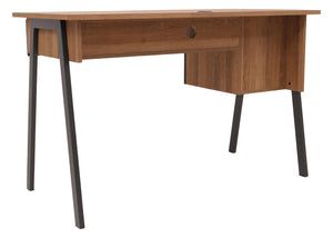Moderner Schreibtisch aus MDF und Metall, 120x60cm natur