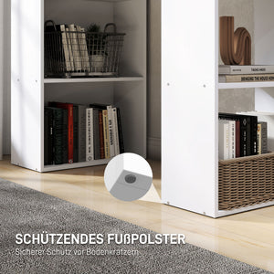 Schreibtisch Arbeitstisch Home Office mit Regalen 120x55cm weiss