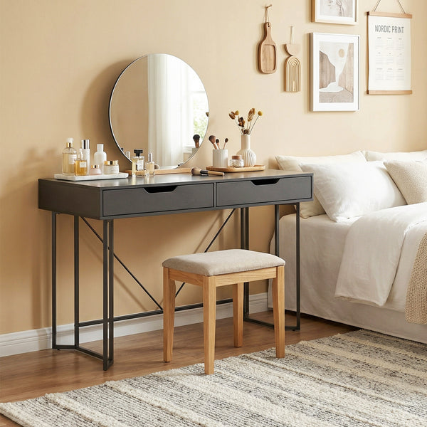 Schreibtisch mit Schubladen für Home Office schwarz