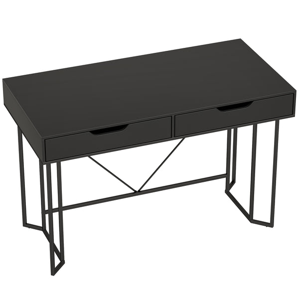 Schreibtisch mit Schubladen für Home Office schwarz