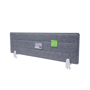 Schreibtisch Trennwand grau 100x30cm Schallschutz & Pinnwand