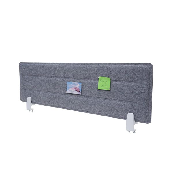 Schreibtisch Trennwand grau 100x30cm Schallschutz & Pinnwand
