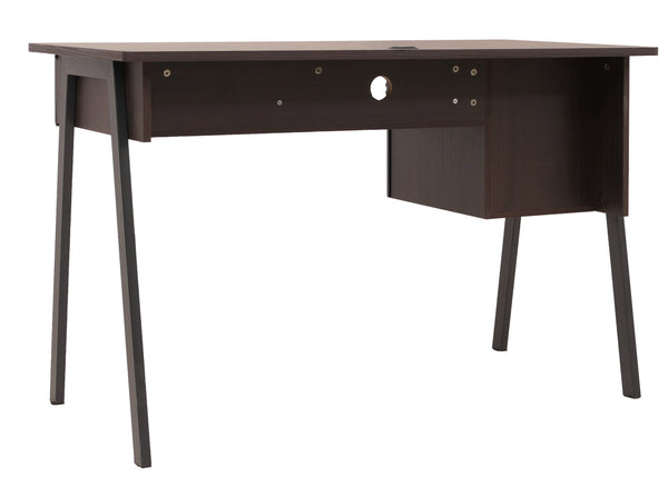 Moderner Schreibtisch Walnuss-Optik 120cm, MDF & Metall