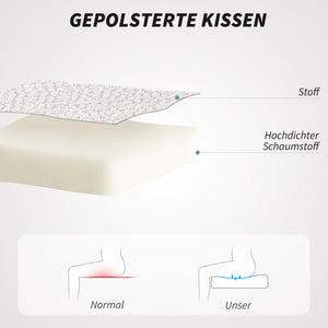 Schreibtischstuhl gepolstert rollbar mit Plüschbezug creme schwarz