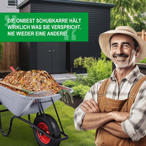 Schubkarre 100L Wanne mit 250kg Tragkraft