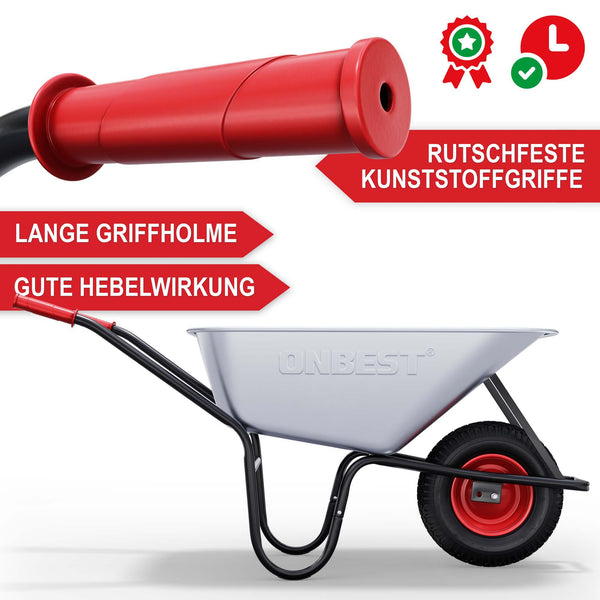 Schubkarre 100L Wanne mit 250kg Tragkraft