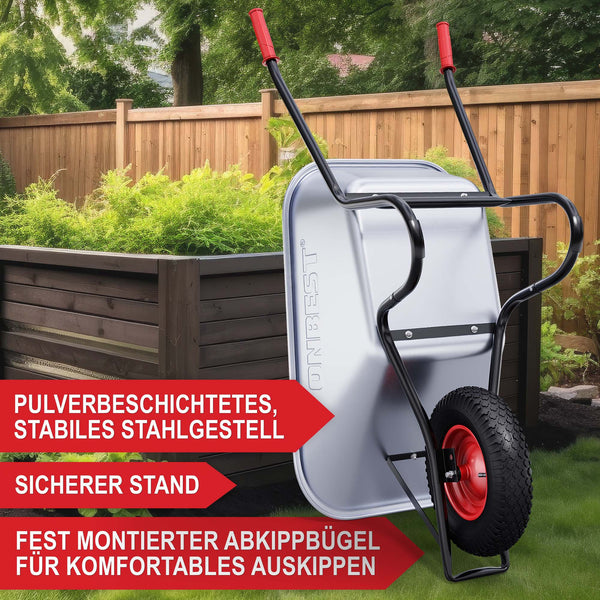 Schubkarre 100L Wanne mit 250kg Tragkraft