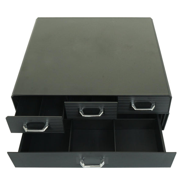 Schubladenbox für Kaffeekapseln Teebeutel mit 4 Schubladen 13x34x31cm