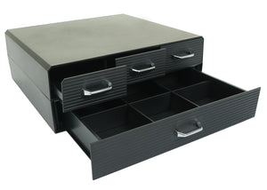 Schubladenbox für Kaffeekapseln Teebeutel mit 4 Schubladen 13x34x31cm