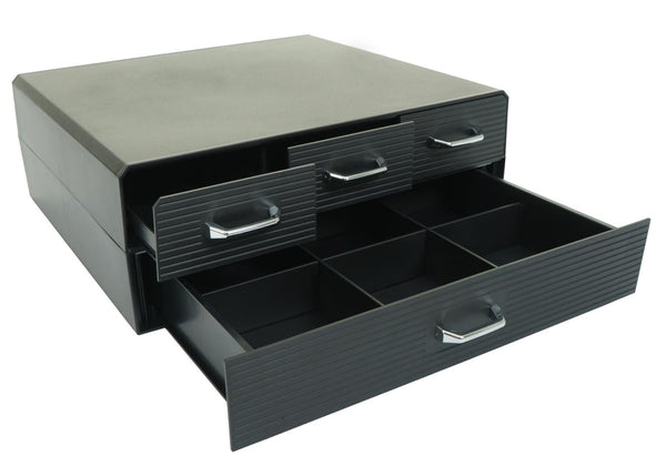 Schubladenbox für Kaffeekapseln Teebeutel mit 4 Schubladen 13x34x31cm