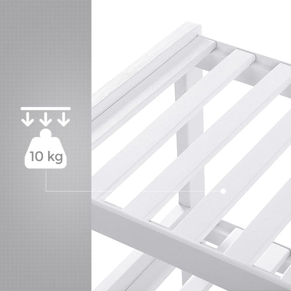 Bamboo shoe bench/shoe rack with 3 levels