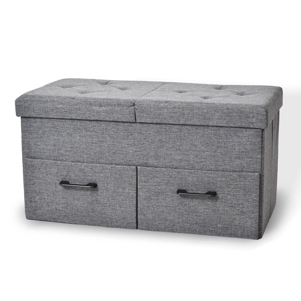 Schuhbank Sitzbank mit Stauraum und 2 Schubladen 77x38x40cm