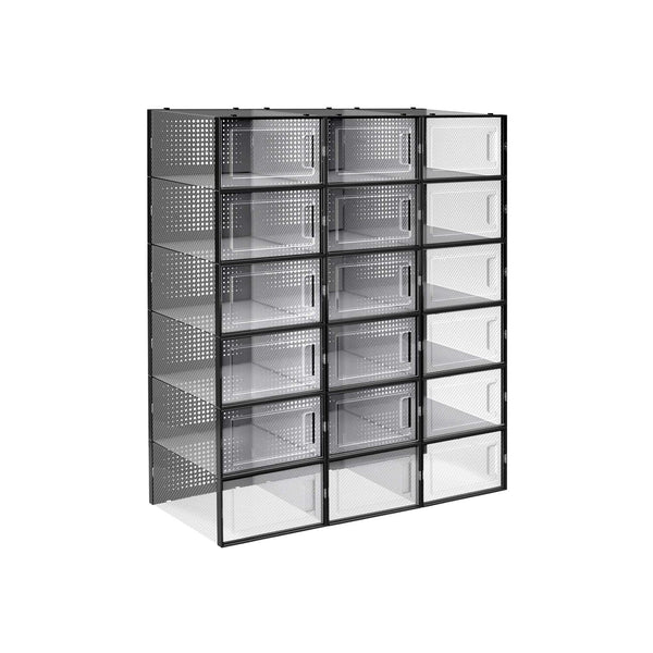Schuhbox 18er-Set Schwarz