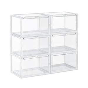 Shoe box storage box, set of 6, transparent