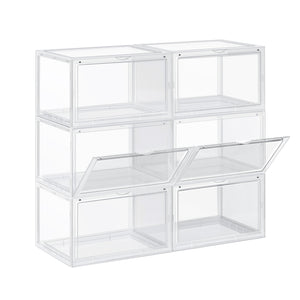 Shoe box storage box, set of 6, transparent