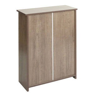 Schuhkipper Schuhschrank 2 Klappen 81x60x25cm Paulownia grau-braun