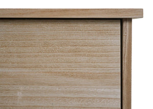 Schuhkipper Schuhschrank 2 Klappen 81x60x25cm Paulownia naturbraun
