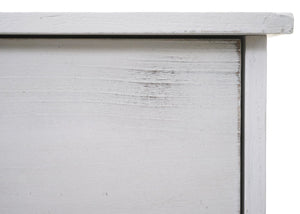 Schuhkipper Schuhschrank 2 Klappen 81x60x25cm Paulownia shabby weiss