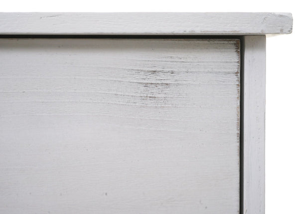 Schuhkipper Schuhschrank 2 Klappen 81x60x25cm Paulownia shabby weiss