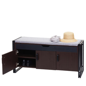 Schuhkommode JAM-A27 Sitzmöglichkeit 53x110x30cm dunkelbraun