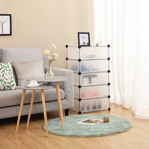 Shoe rack with 10 compartments, white